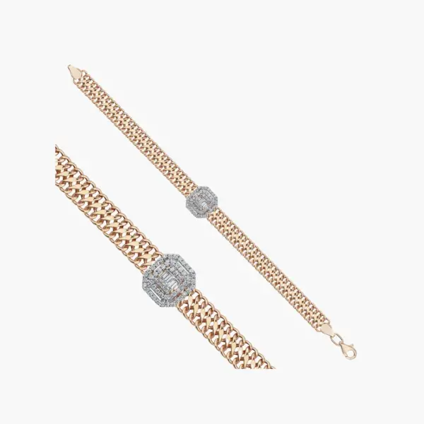 0.27 Carat Chain Bracelet with Diamond Accent