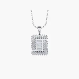 0.65 Carat Modern Diamond Pendant Necklace