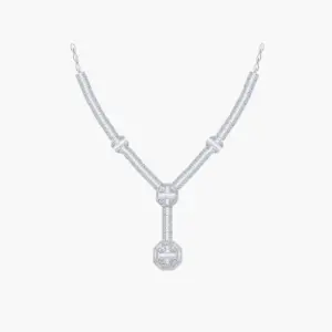 4.04 Carat Baguette Diamond Necklace