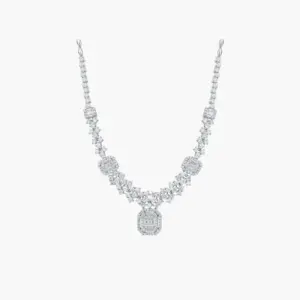 0.39 Carat Diamond Majestic Cluster Necklace