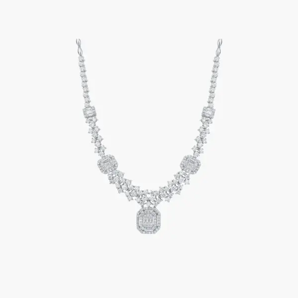 0.39 Carat Diamond Majestic Cluster Necklace