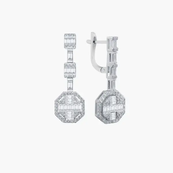 1.06 Carat Deco Delight Diamond Earrings