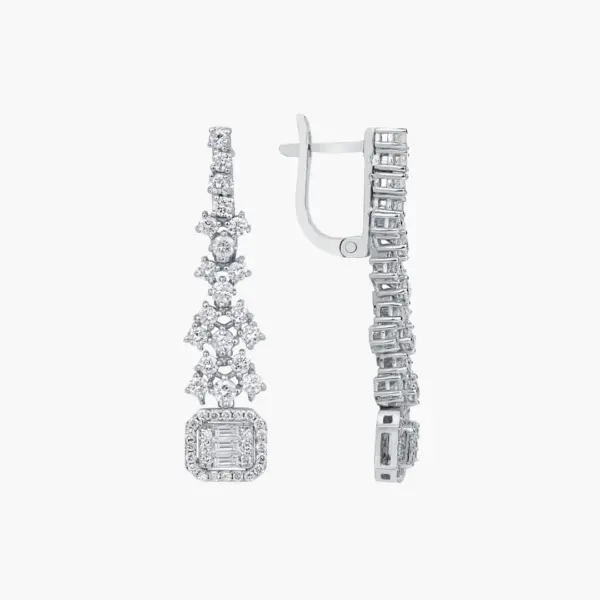 0.16 Carat Diamond Drop Earrings