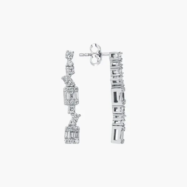 0.17 Carat Diamond Drop Earrings