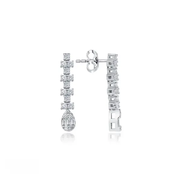 0.10 Carat Cascade Diamond Drop Earrings