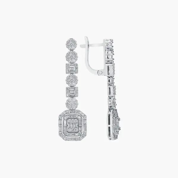 1.40 Carat Diamond Drop Earrings