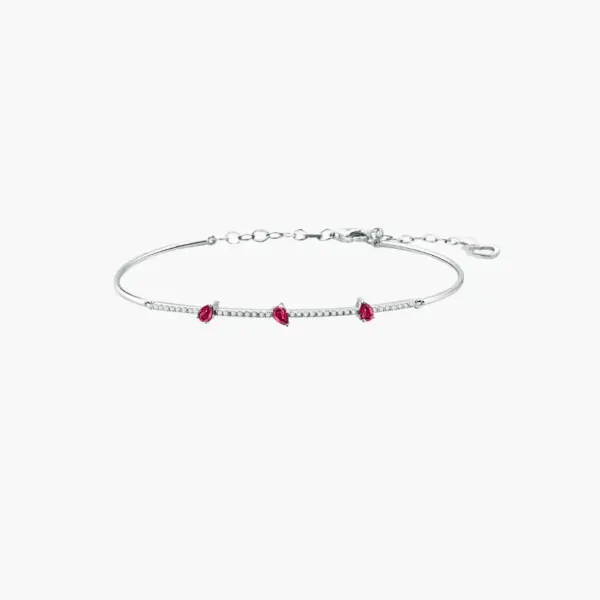 0.32 Diamond Ruby Droplet Bracelet