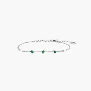 0.25 Carat Diamond Emerald Enchantment Bracelet