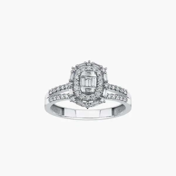 0.39 Carat Radiant Diamond Engagement Ring