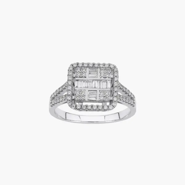 0.45 Carat Diamond Cluster Ring