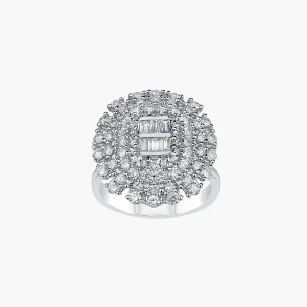 1.27 Carat Radiant Cluster Ring