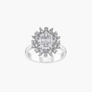 0.56 Carat Diamond Sunburst Ring