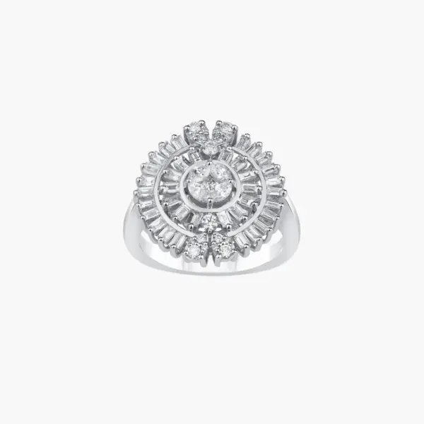 0.21 Carat Radiant Diamond Ring