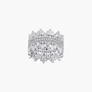 1.01 Carat Diamond Zigzag Baguette Ring