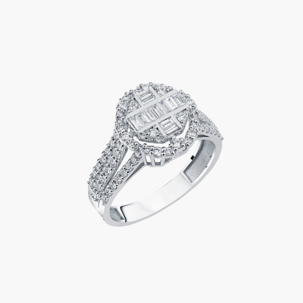 0.20 Carat Diamond Radiant Cluster Ring - Image 3