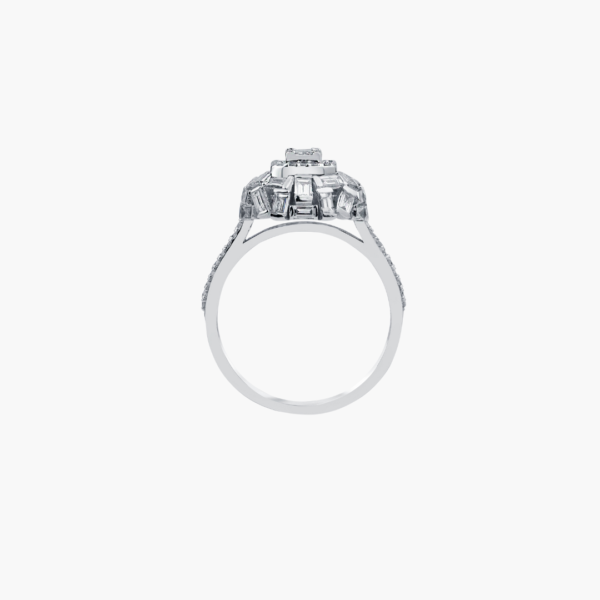 0.20 Carat Diamond Radiant Cluster Ring - Image 2