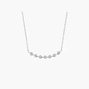 0.28 Carat Diamond Bezel Station Necklace