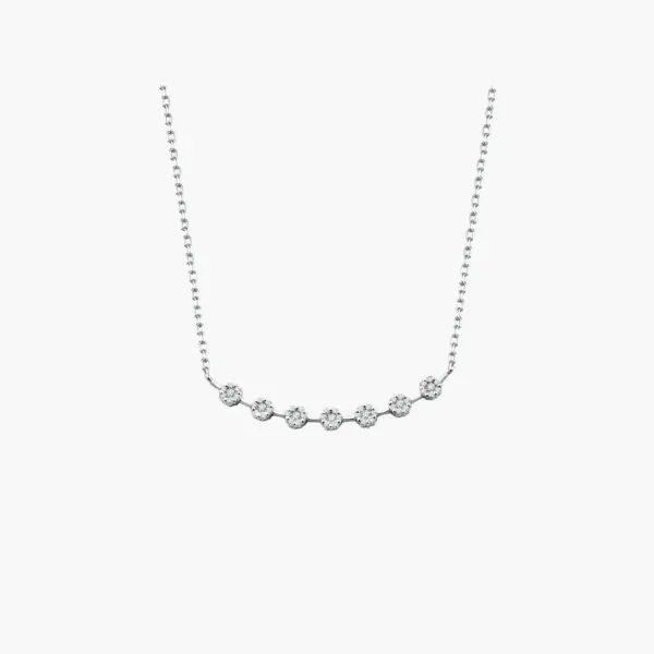 0.28 Carat Diamond Bezel Station Necklace