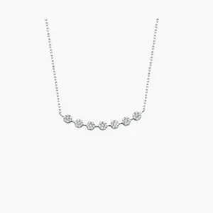 0.57 Carat Diamond Bezel Station Necklace