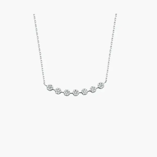 0.57 Carat Diamond Bezel Station Necklace