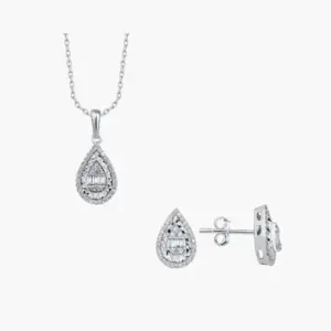 Diamond Pear Drop Dazzle Set