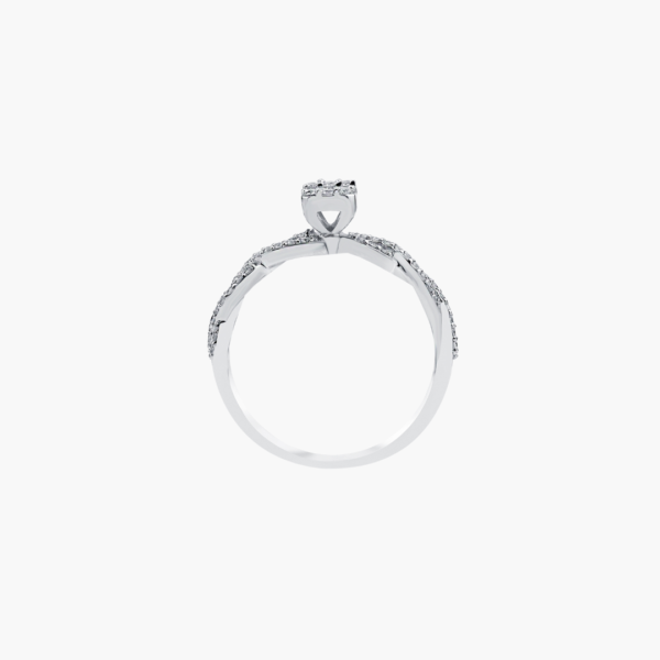 0.10 Carat Twist Diamond Engagement Ring - Image 3