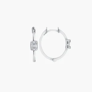 0.12 Carat Diamond Hoop Earrings