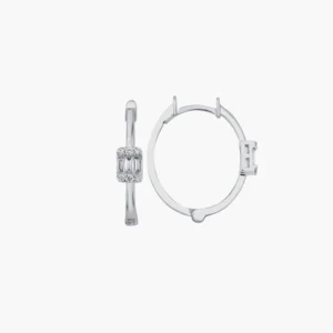 0.16 Carat Diamond Hoop Earrings