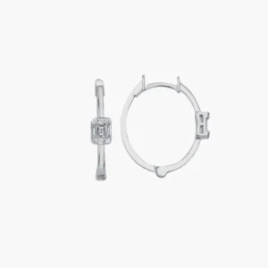 0.19 Carat Diamond Hoop Earrings