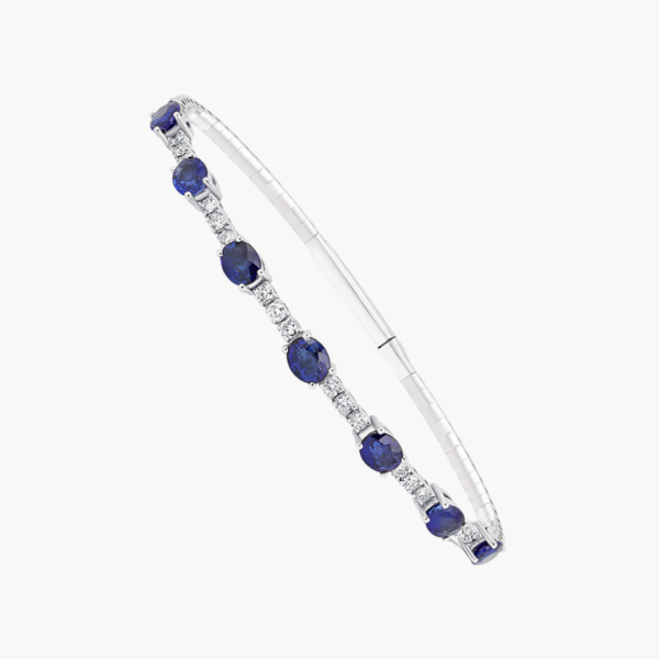 3.16 Carat Twilight Sapphire Diamond Bracelet