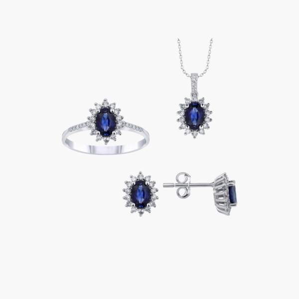 Ocean Halo Diamond Set