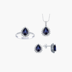 Diamond Sapphire Elegant Set