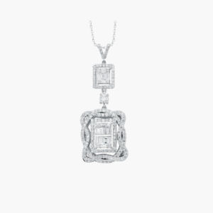 0.35 Carat Diamond Dangle Pendant Necklace