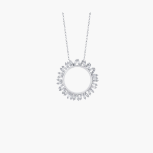 0.45 Carat Diamond Radiant Sunburst Necklace