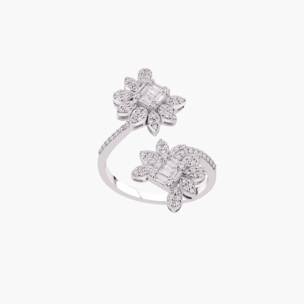 0.18 Carat Floral Diamond Ring