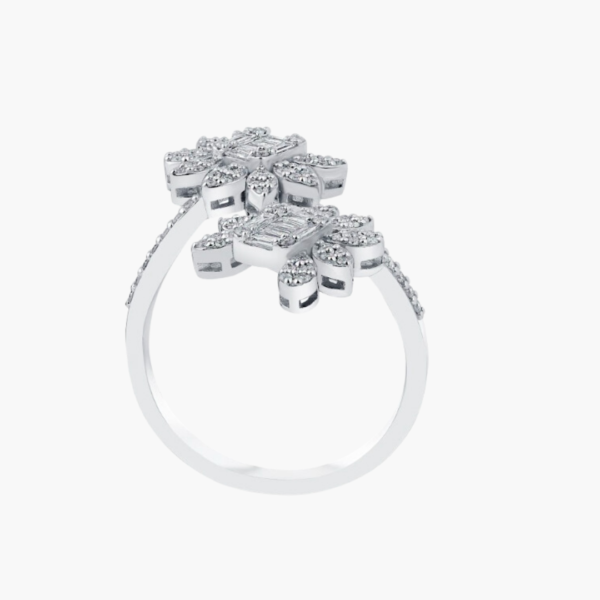 0.18 Carat Floral Diamond Ring - Image 2