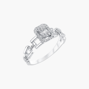 0.03 Carat Edgy Elegance Diamond Ring