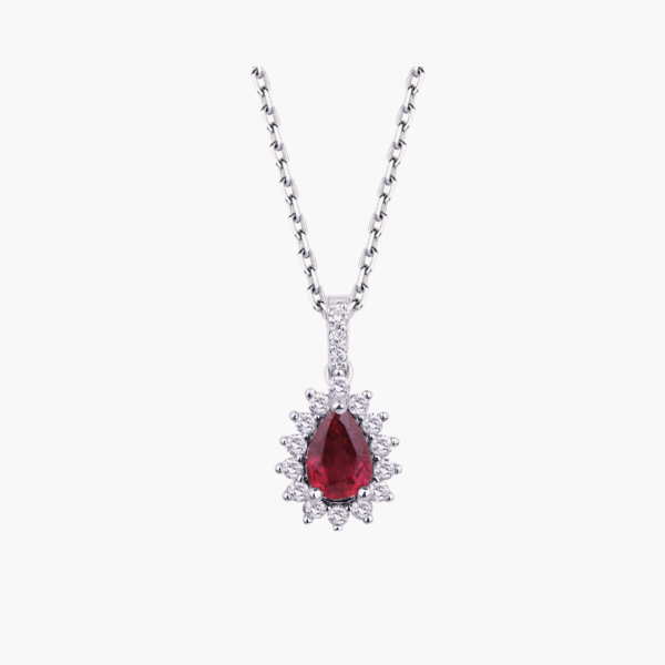 Ruby and 0.60 Carat Diamond Necklace