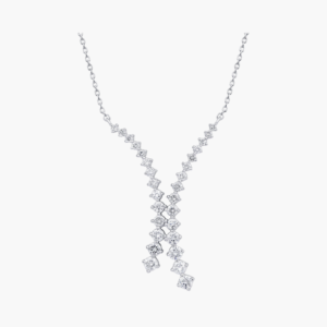 Unique Y-shaped 0.91 Carat Diamond Necklace