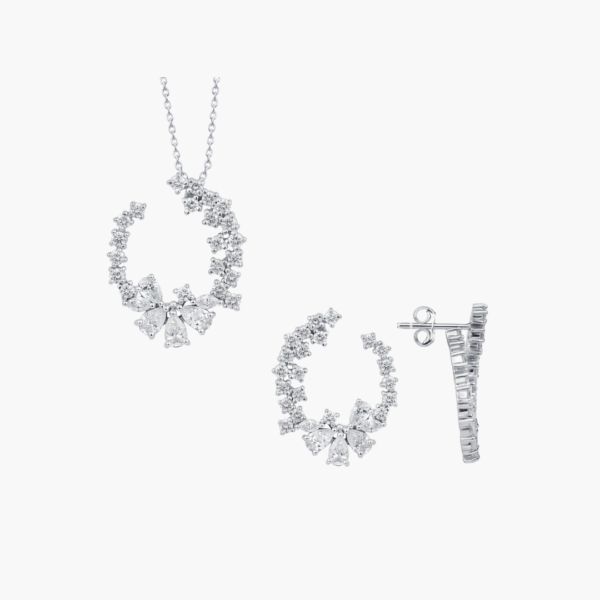 Crescent Moon Diamond Jewellery Set