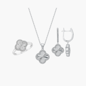 Diamond Clover Jewellery Set