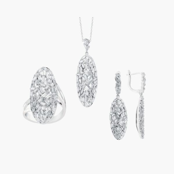 Diamond Filigree Jewellery Set