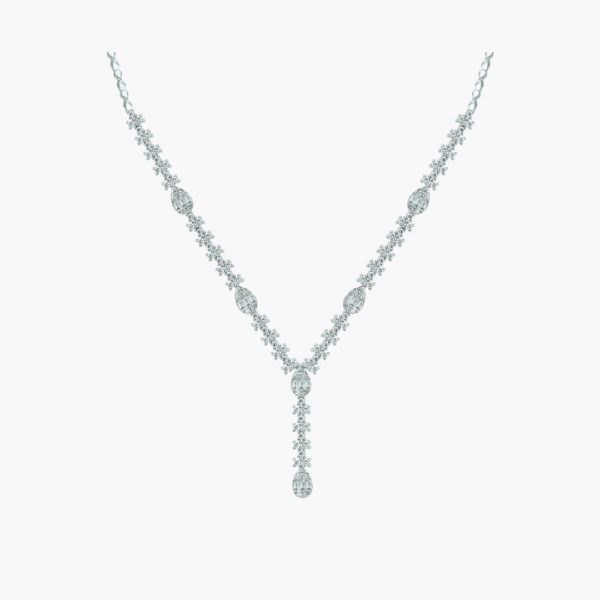 0.26 Carat Radiant V Necklace