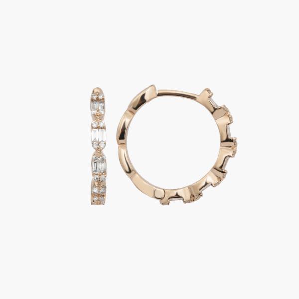 0.23 Carat Everyday Diamond Hoop Earrings