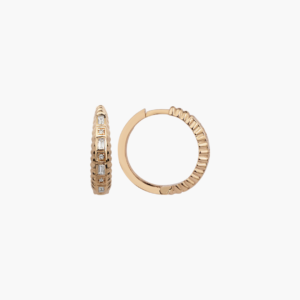 0.16 Carat Sparkling Circle Hoop Earrings