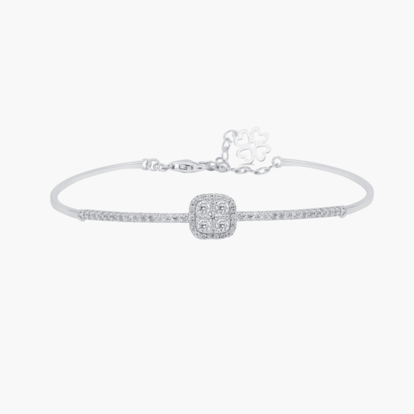 0.97 Carat Diamond Cluster Bangle