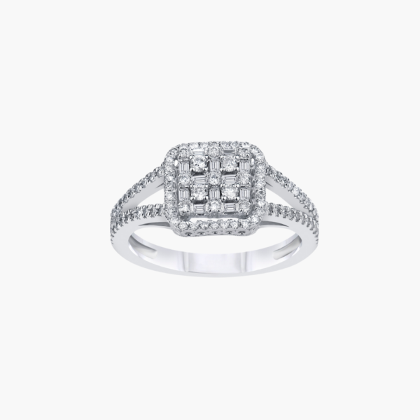 0.48 Carat Split Shank Diamond Ring