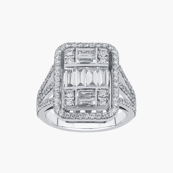 1.08 Carat baguette-cut diamond ring