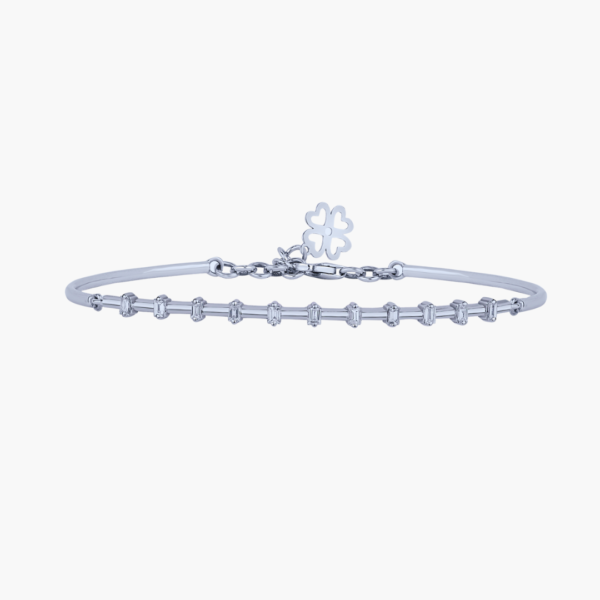 0.29 Carat Delicate Baguette Diamond Bangle