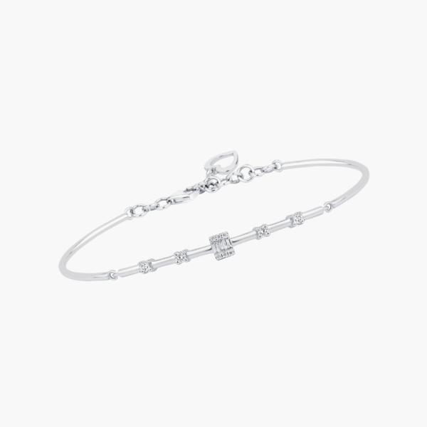 0.05 Carat Linear Baguette Diamond Bracelet